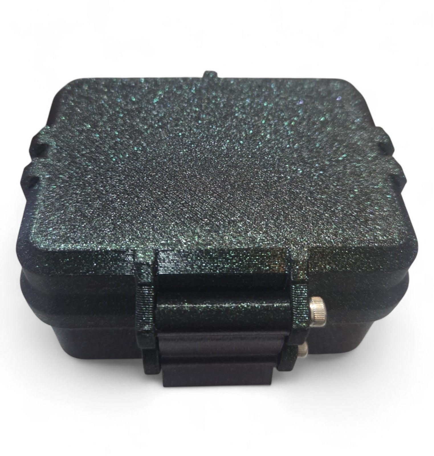3D Printed Black/Green Glitter Effect  Case for 10 x 3ml Peptide Vials