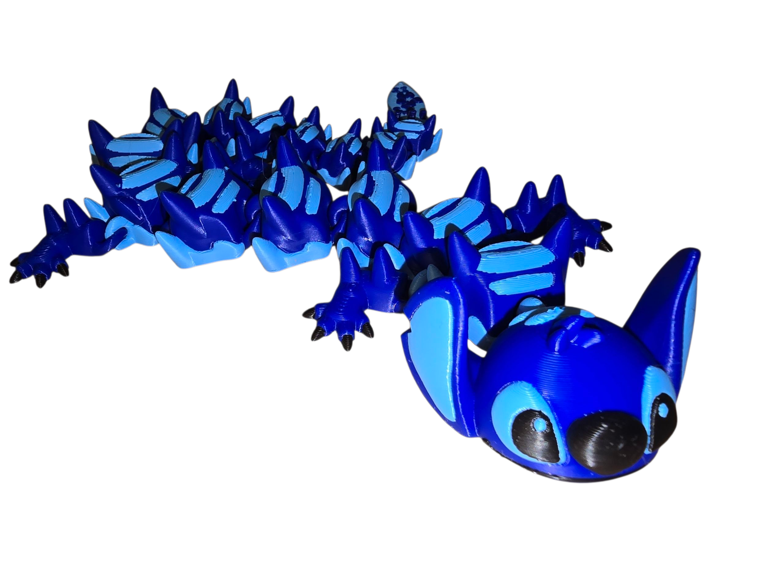 3D Printed Stitch-Inspired Flexi Dragon ornament🐉 | 32cm